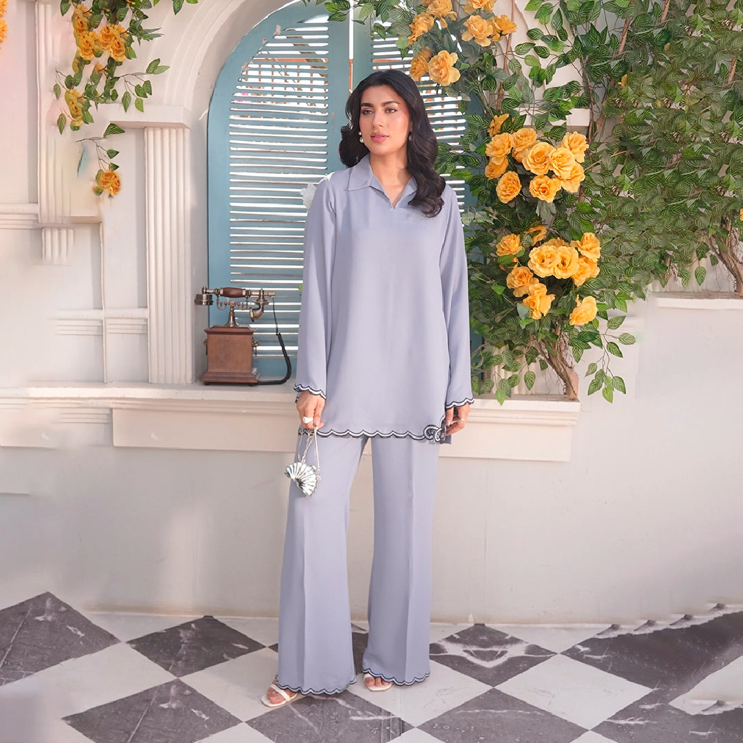 Pearl Ash Set — front view | Sachi Vera Pakistan