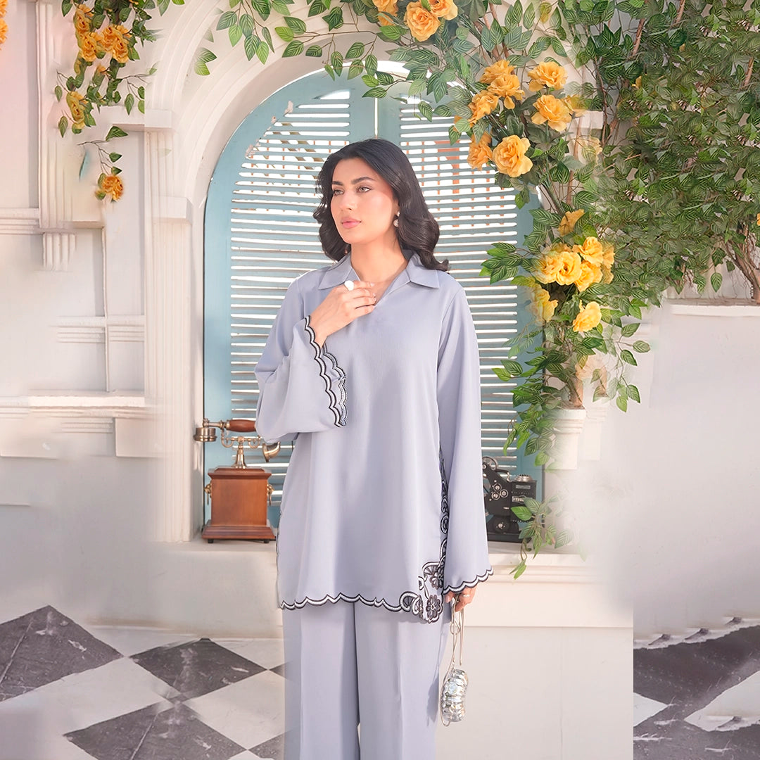 Pearl Ash Set — back view | Sachi Vera Pakistan