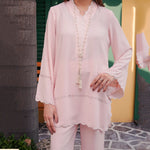 Dusty Rose Set — detail view | Sachi Vera Pakistan