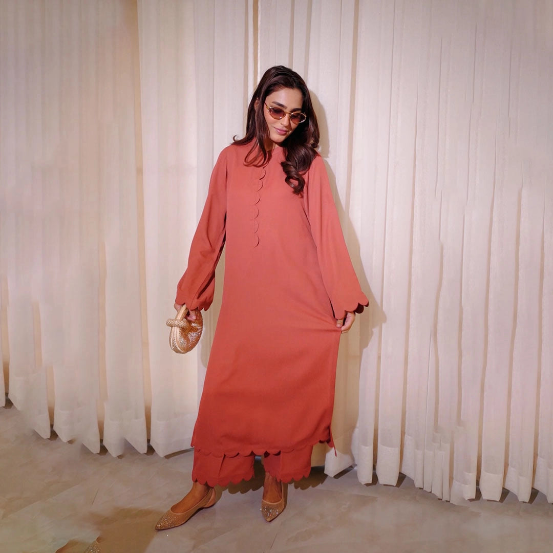 Burnt Rose Scalloped Set - Sachi Vera