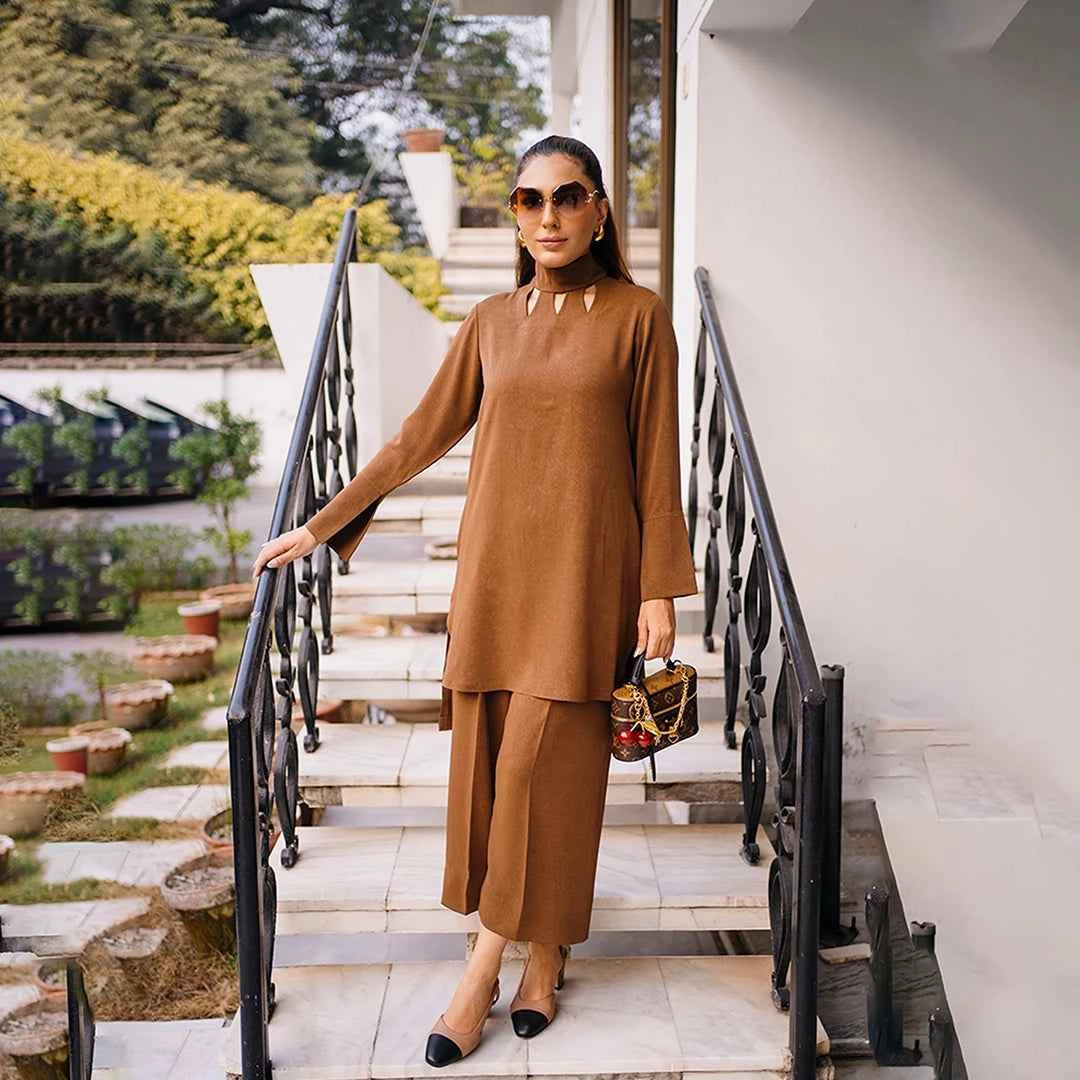 Brown Brew Set — women's made-to-order kurta set | Sachi Vera Pakistan