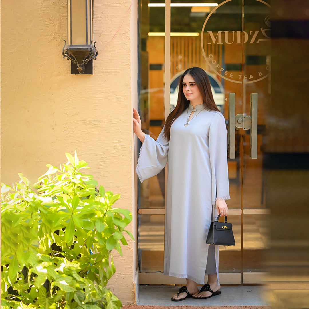 Silver Haze Set — front view | Sachi Vera Pakistan