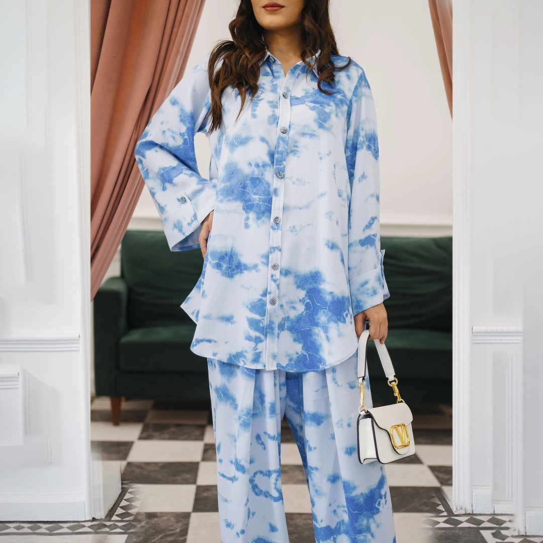 Ocean Whispers Set — front view | Sachi Vera Pakistan