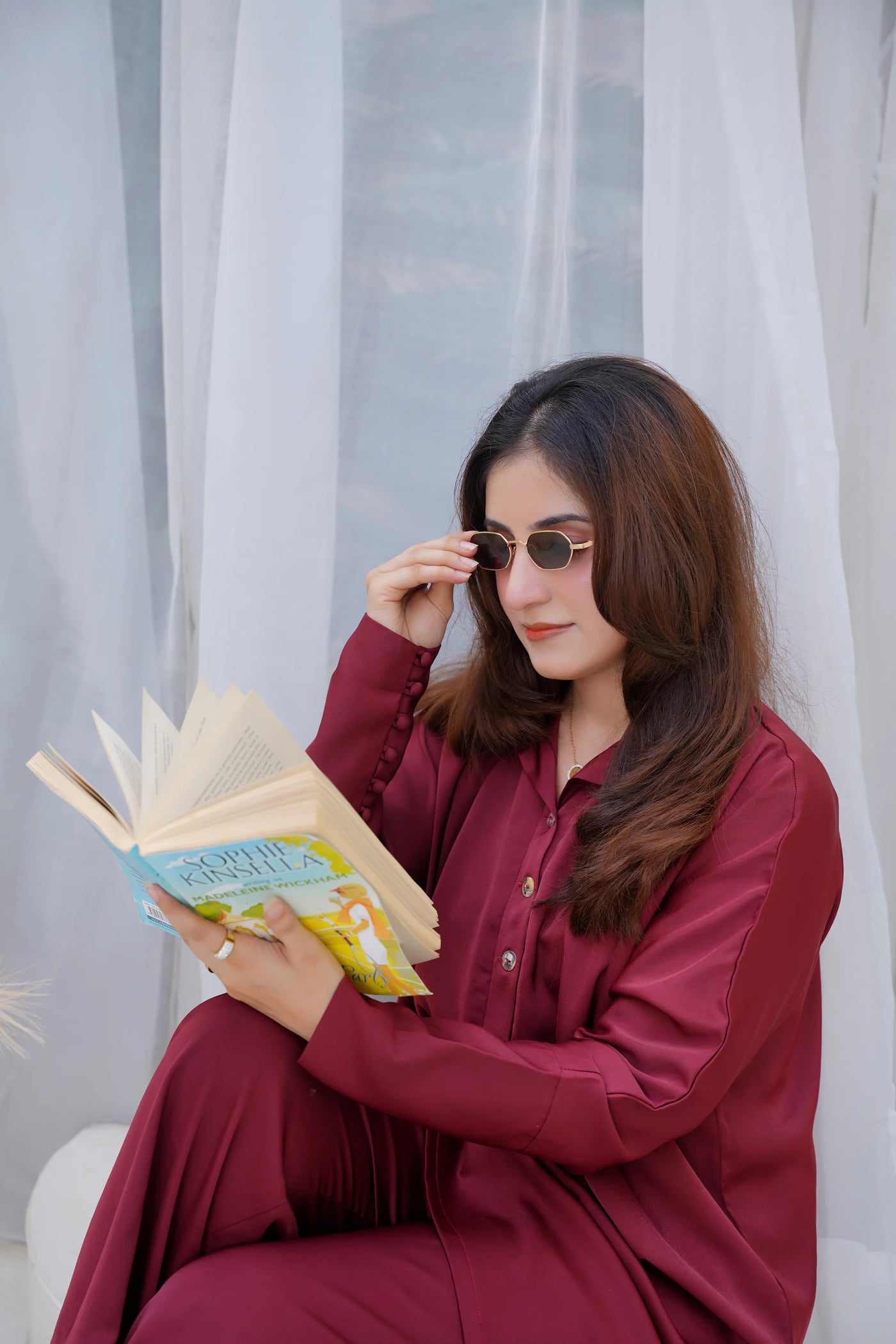Burgundy Bliss — styled view | Sachi Vera Pakistan