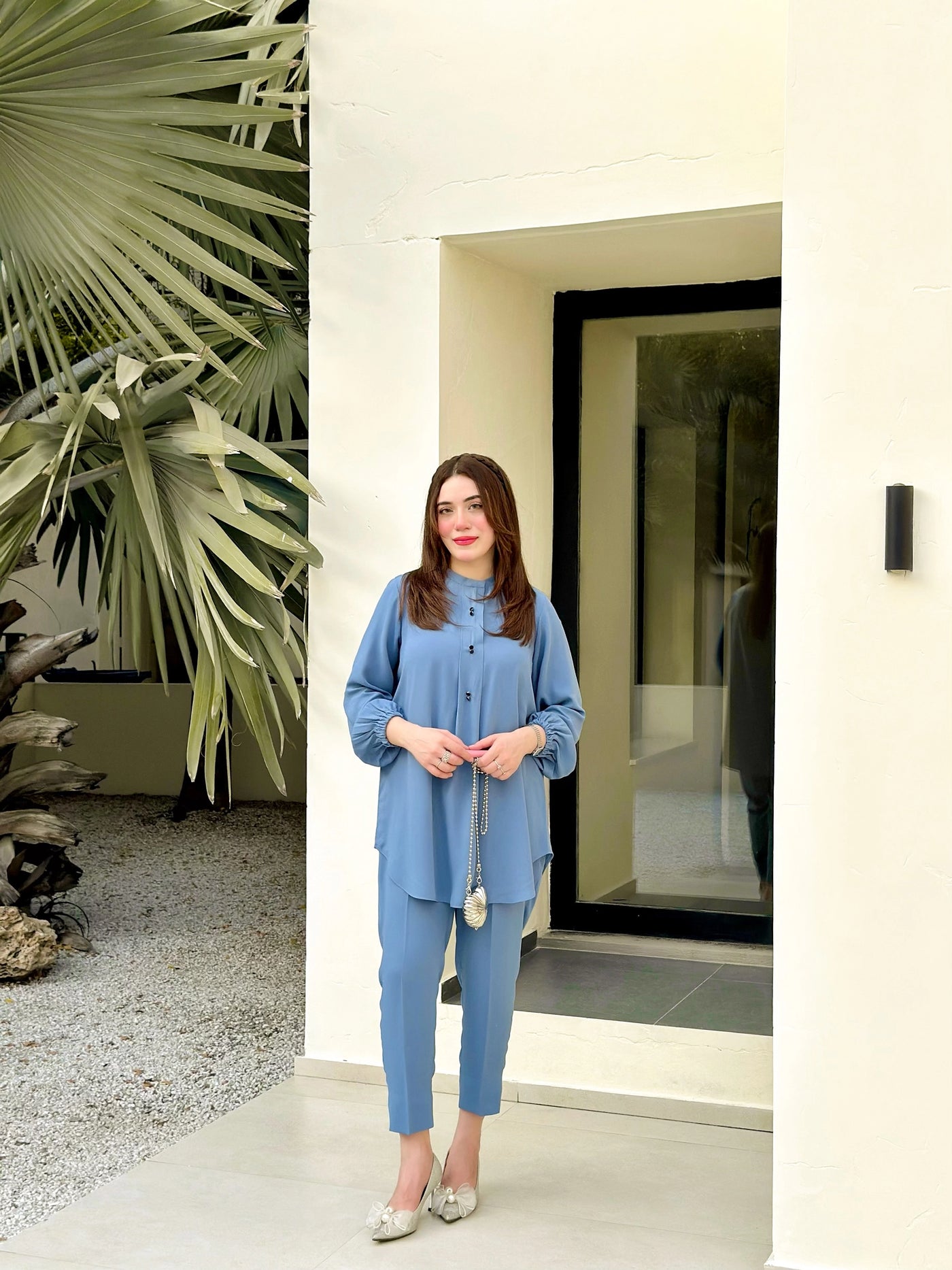 Serene Sky Blue — detail view | Sachi Vera Pakistan