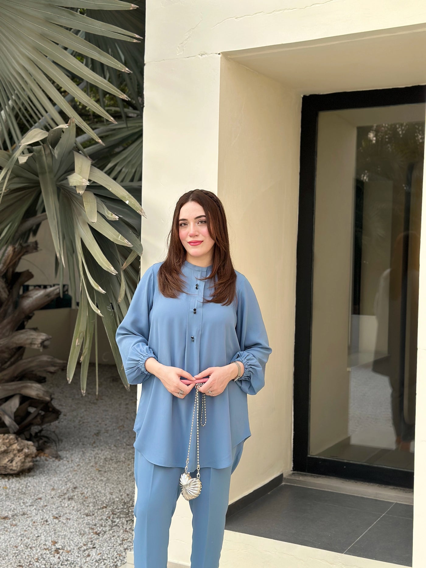 Serene Sky Blue — full look | Sachi Vera Pakistan