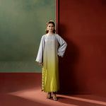 Silver Lime Ombre Set — women's made-to-order kurta set | Sachi Vera Pakistan
