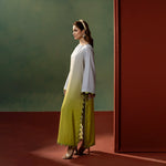 Silver Lime Ombre Set — side view | Sachi Vera Pakistan