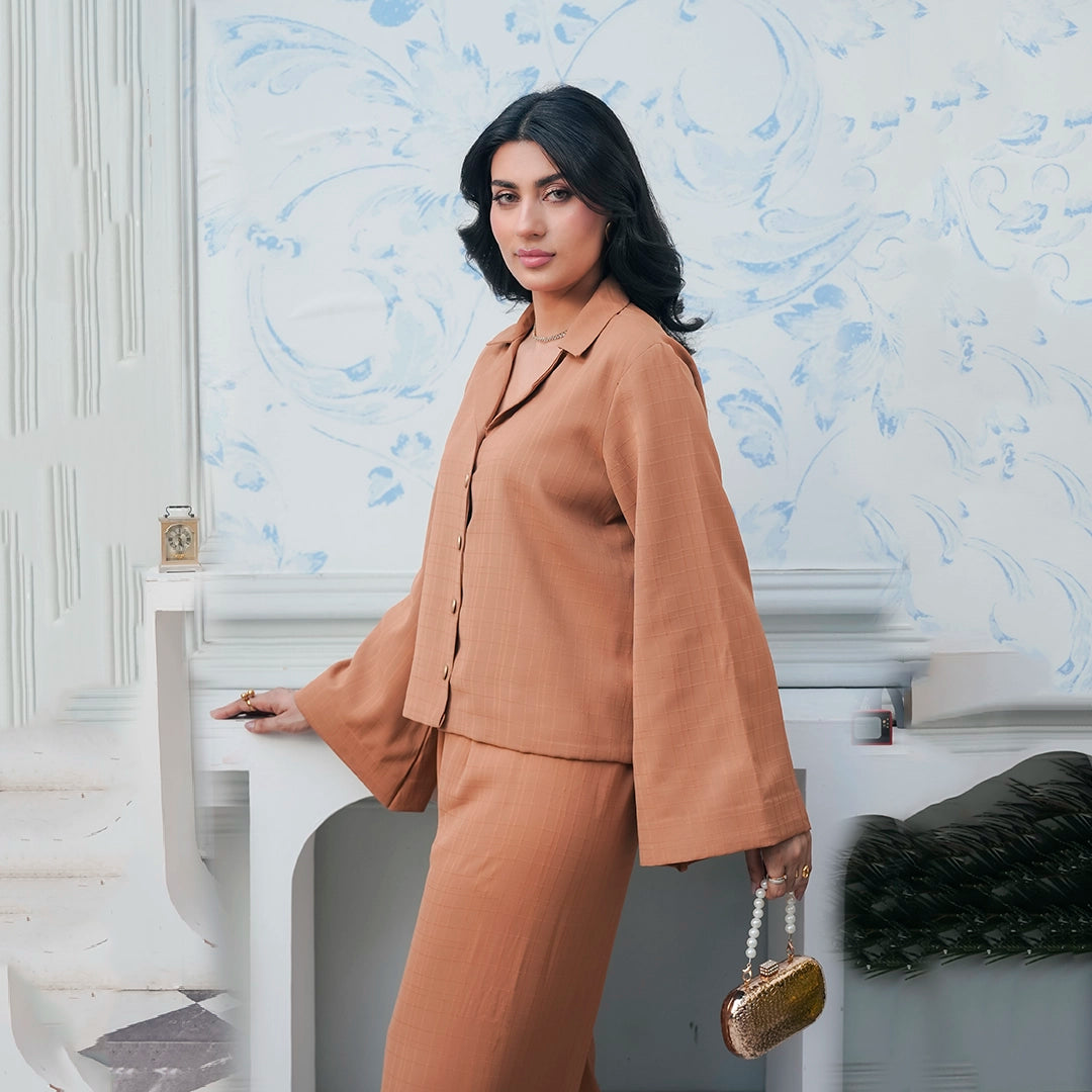 Terra Ease Co-ord — detail view | Sachi Vera Pakistan