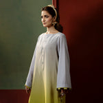 Silver Lime Ombre Set — close-up | Sachi Vera Pakistan
