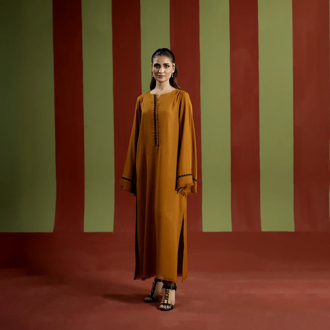 Golden Ochre Kurta — women's made-to-order kurta set | Sachi Vera Pakistan