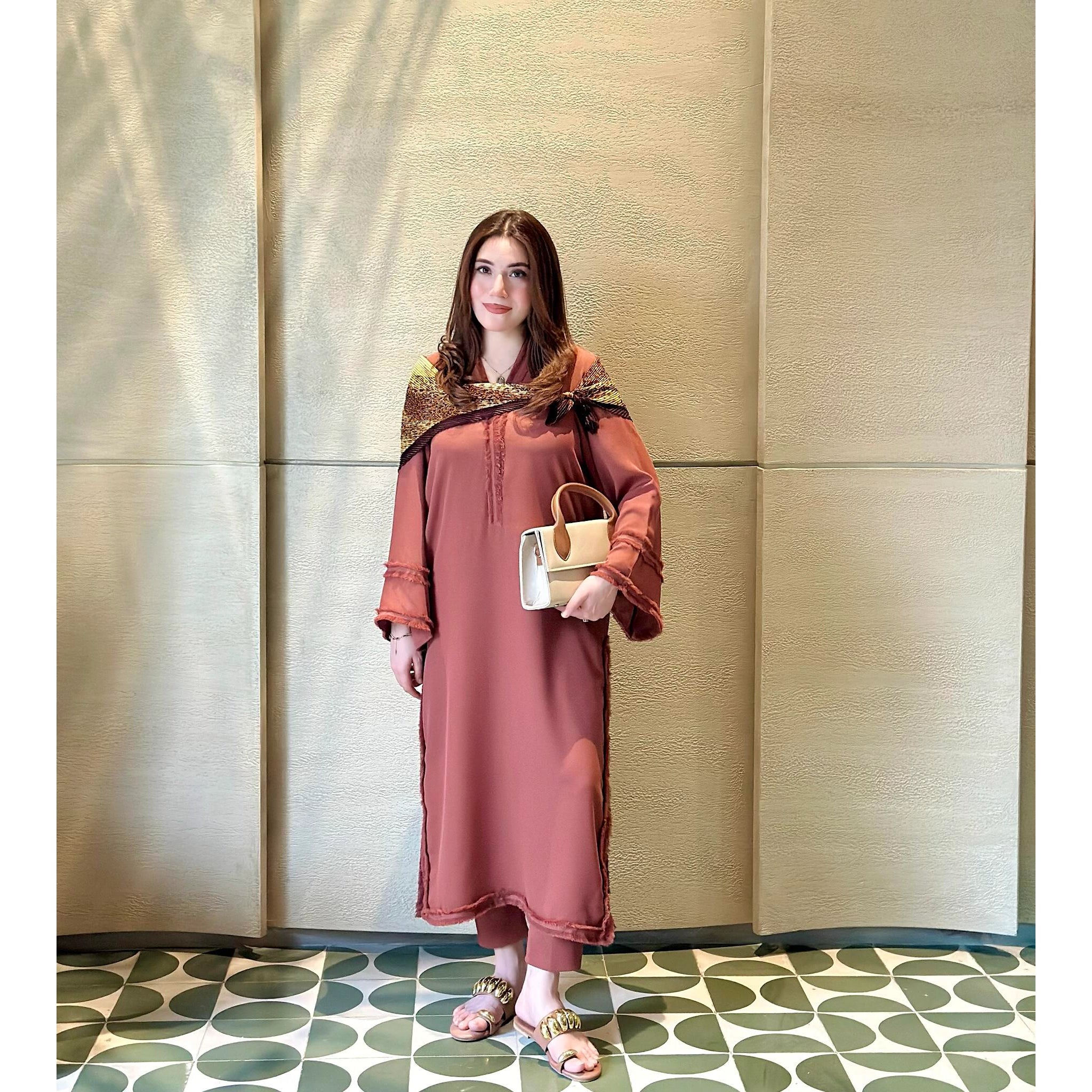 Terracotta Brown — detail view | Sachi Vera Pakistan