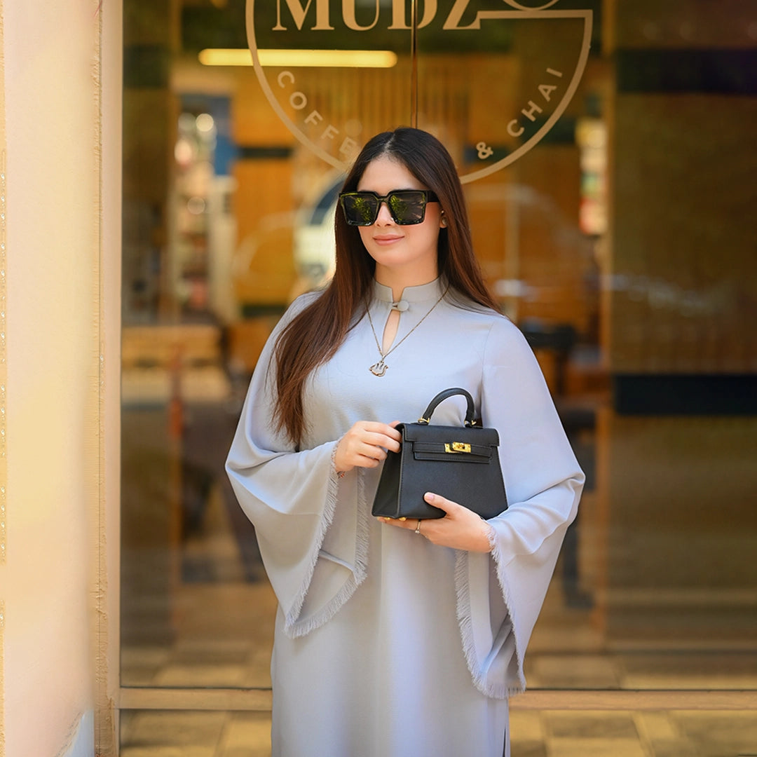 Silver Haze Set — side view | Sachi Vera Pakistan