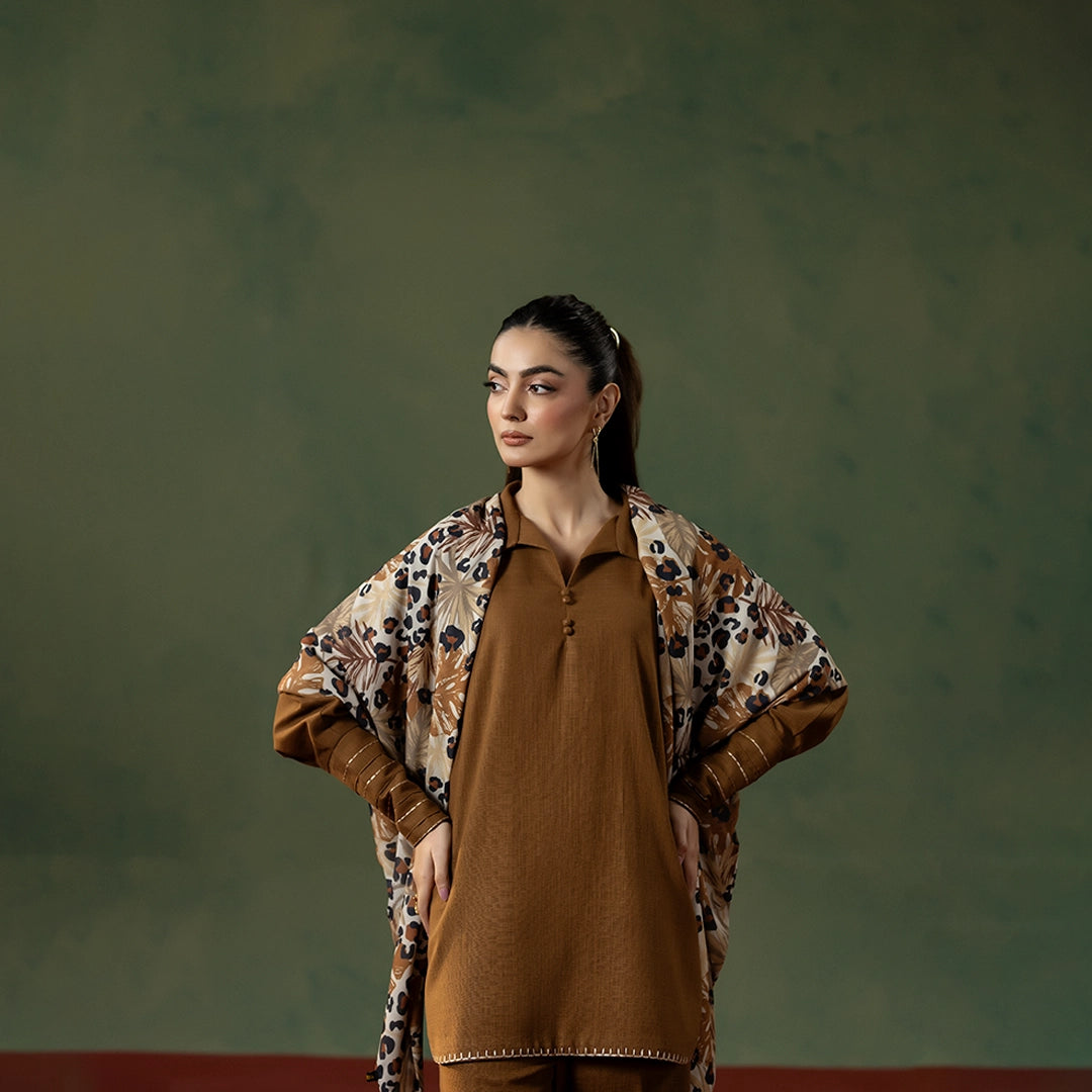 Bronze Textured Set — front view | Sachi Vera Pakistan