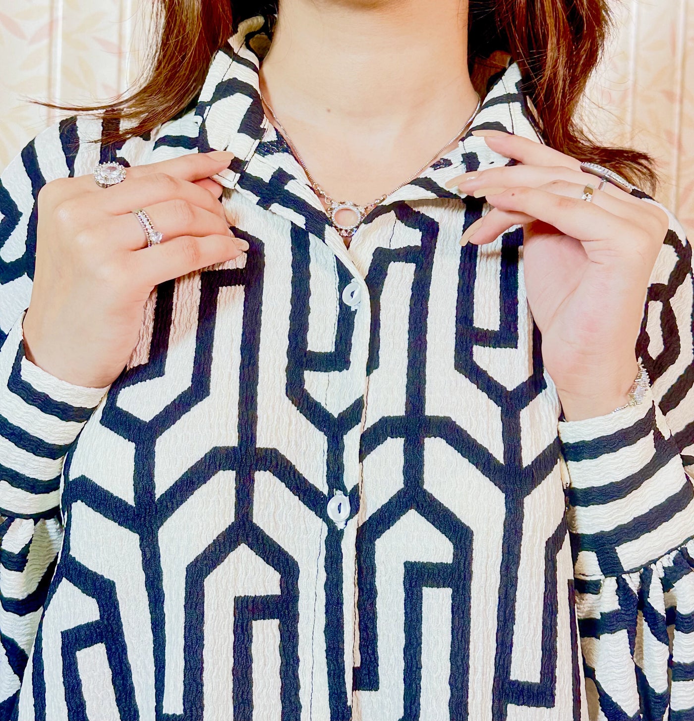 Monochrome Magic — front view | Sachi Vera Pakistan