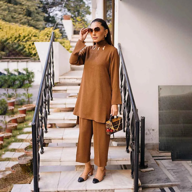 Brown Brew Set — front view | Sachi Vera Pakistan