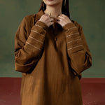 Bronze Textured Set — back view | Sachi Vera Pakistan