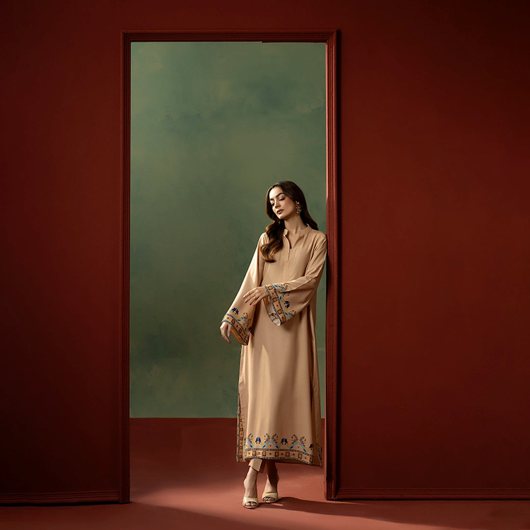 Desert Calm Printed Kurta — women's made-to-order kurta set | Sachi Vera Pakistan