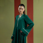 Royal Emerald Dress — full look | Sachi Vera Pakistan