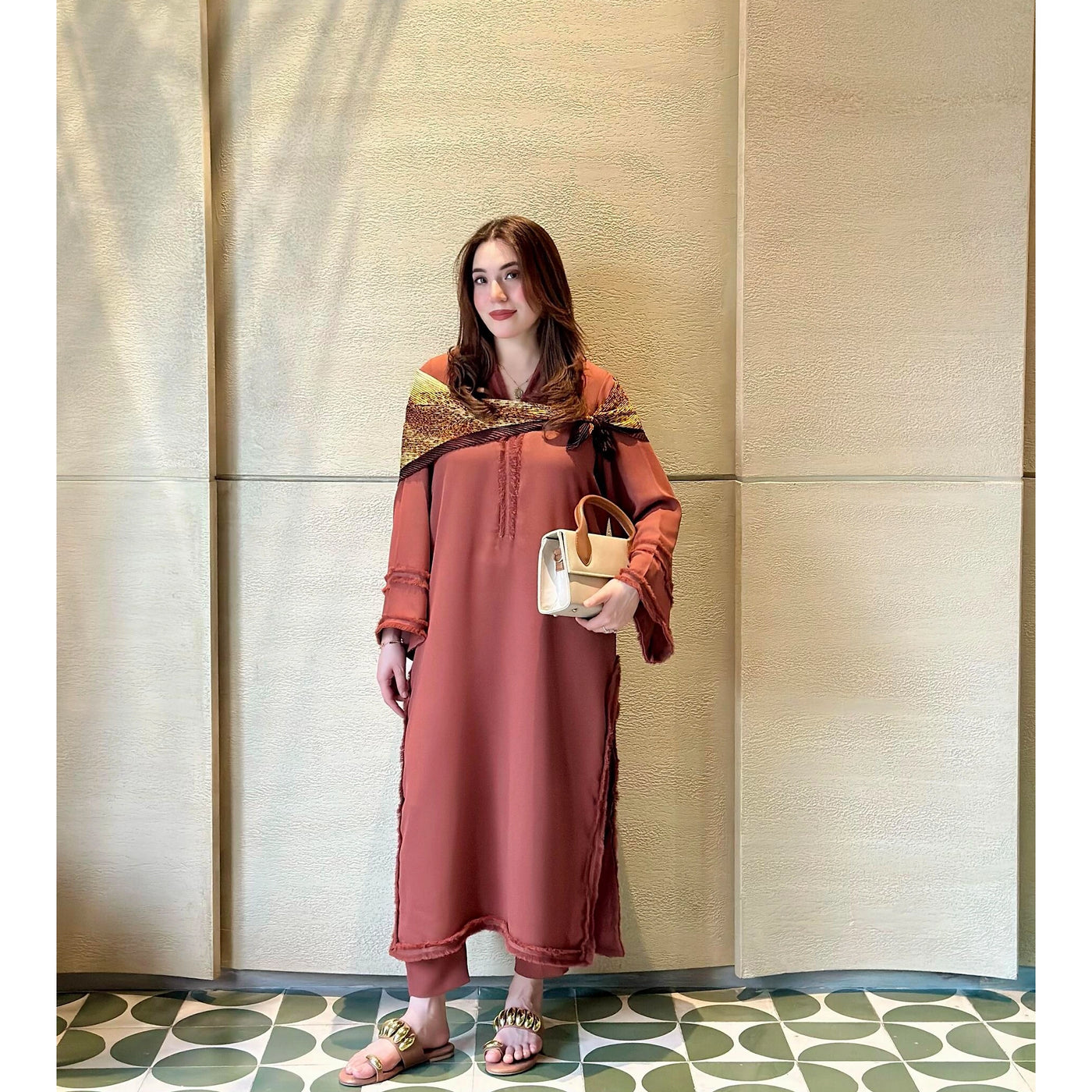 Terracotta Brown — close-up | Sachi Vera Pakistan
