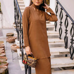 Brown Brew Set — full look | Sachi Vera Pakistan