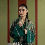 Royal Emerald Dress — close-up | Sachi Vera Pakistan