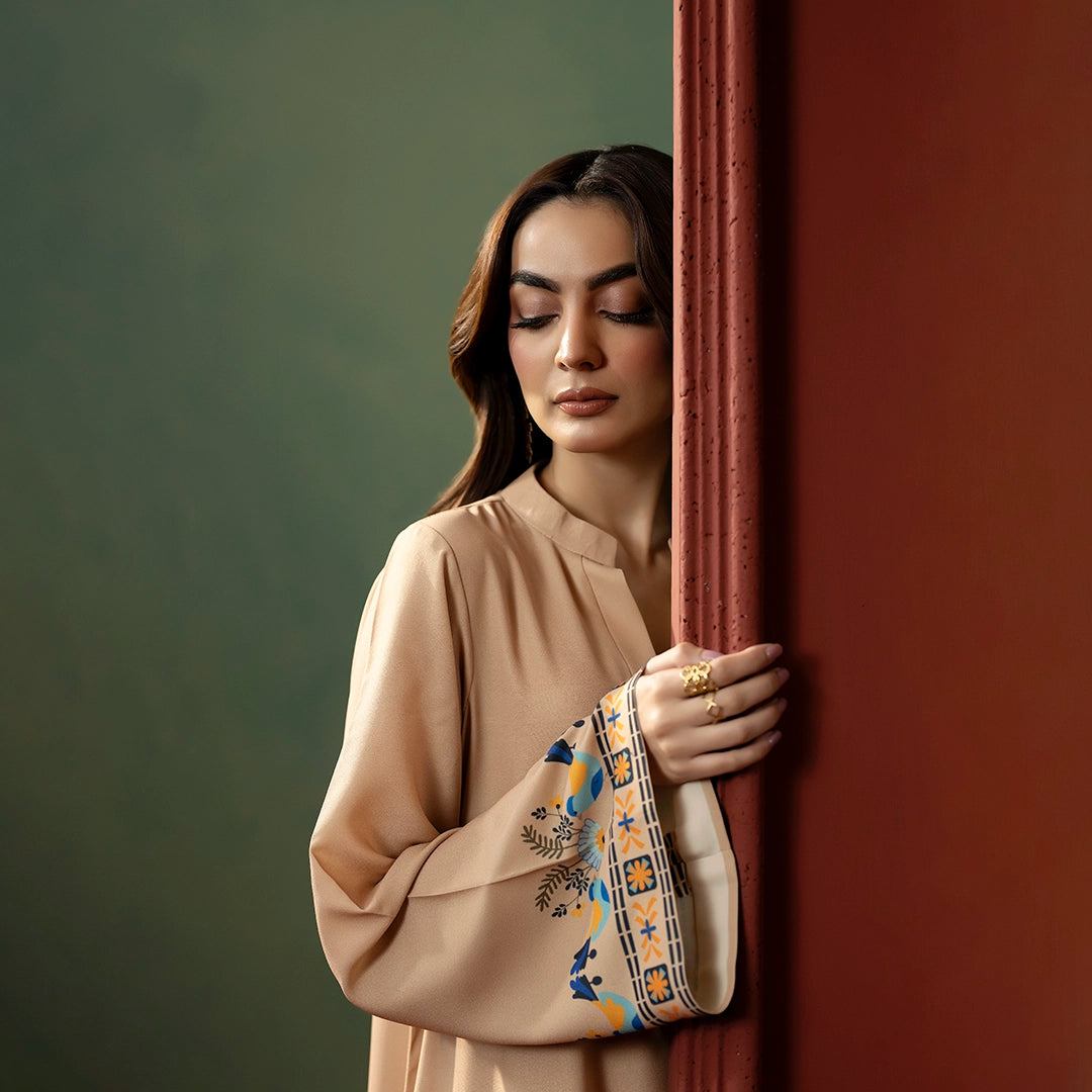 Desert Calm Printed Kurta — full look | Sachi Vera Pakistan