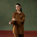 Bronze Textured Set — full look | Sachi Vera Pakistan