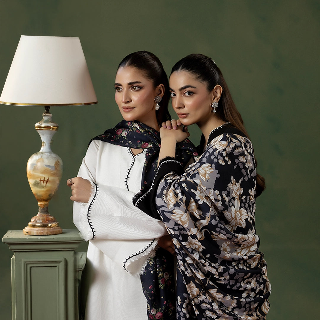 Shadowline Stitch Set — close-up | Sachi Vera Pakistan