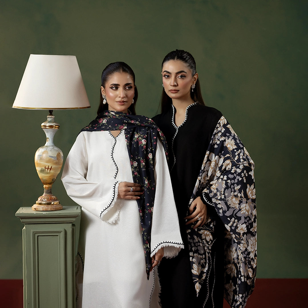 Shadowline Stitch Set — styled view | Sachi Vera Pakistan