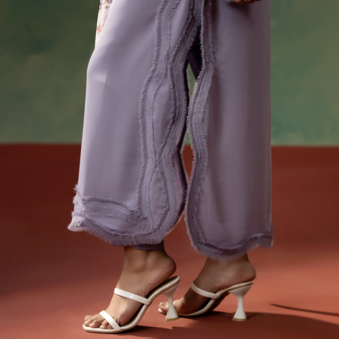 Lilac Grace Dress — detail view | Sachi Vera Pakistan