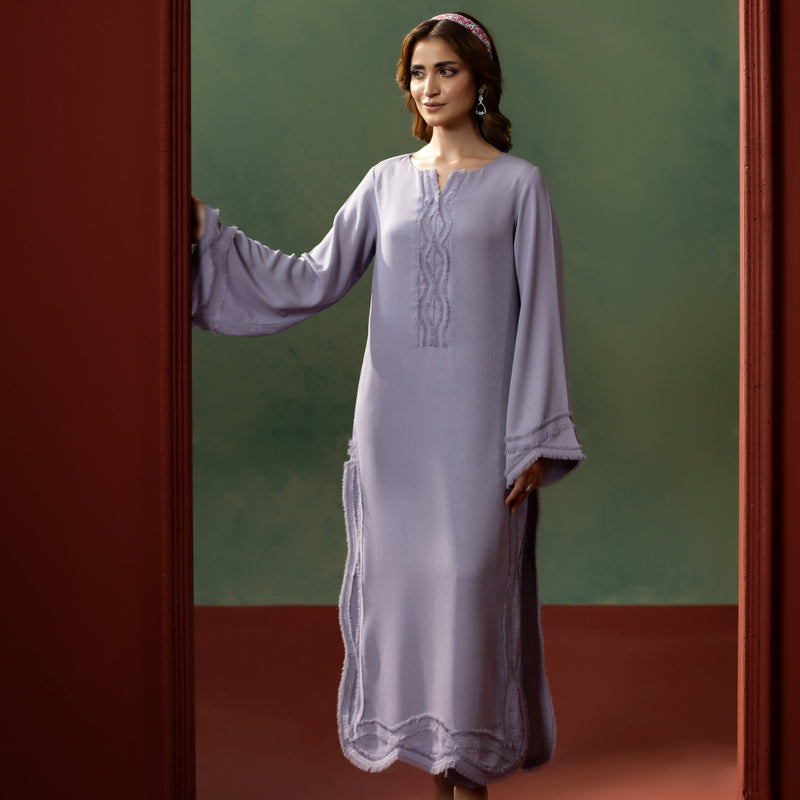 Lilac Grace Dress — women's made-to-order kurta set | Sachi Vera Pakistan