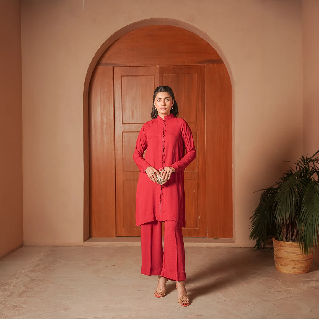 Scarlet Royale — women's made-to-order kurta set | Sachi Vera Pakistan