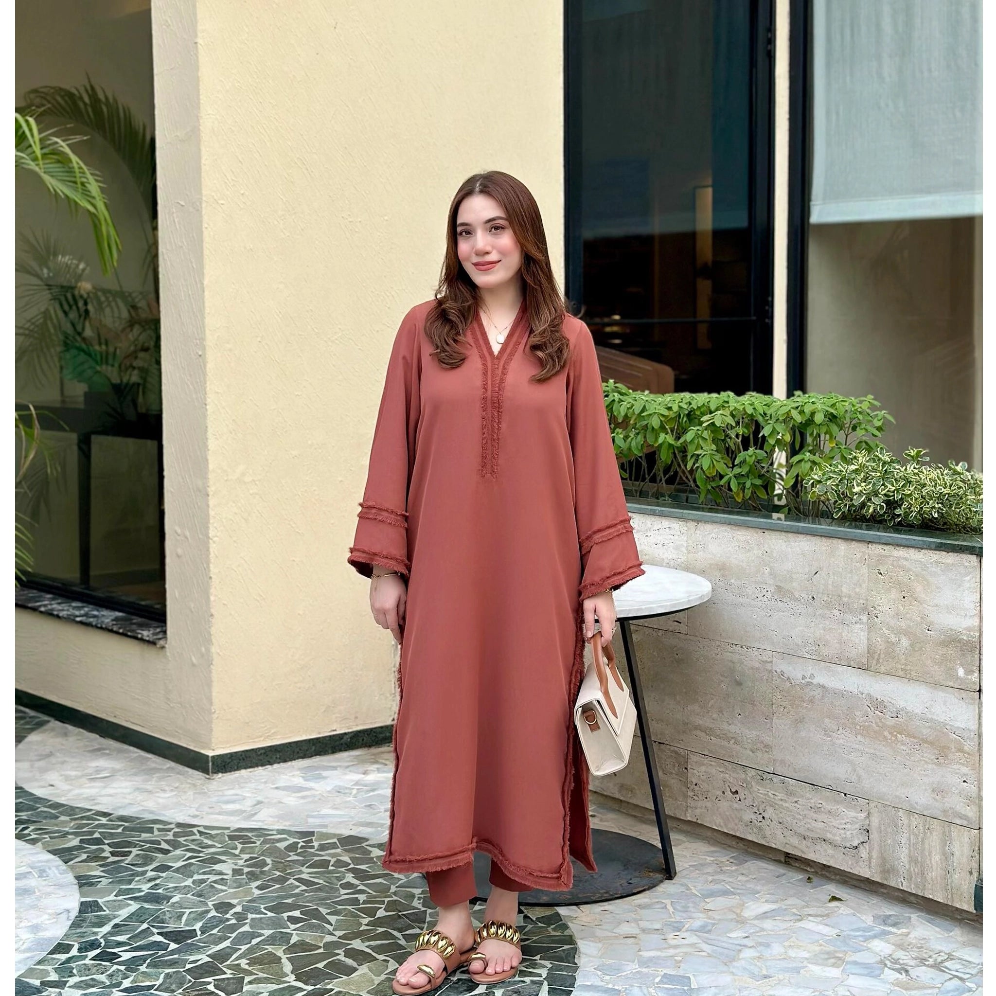 Terracotta Brown — full look | Sachi Vera Pakistan