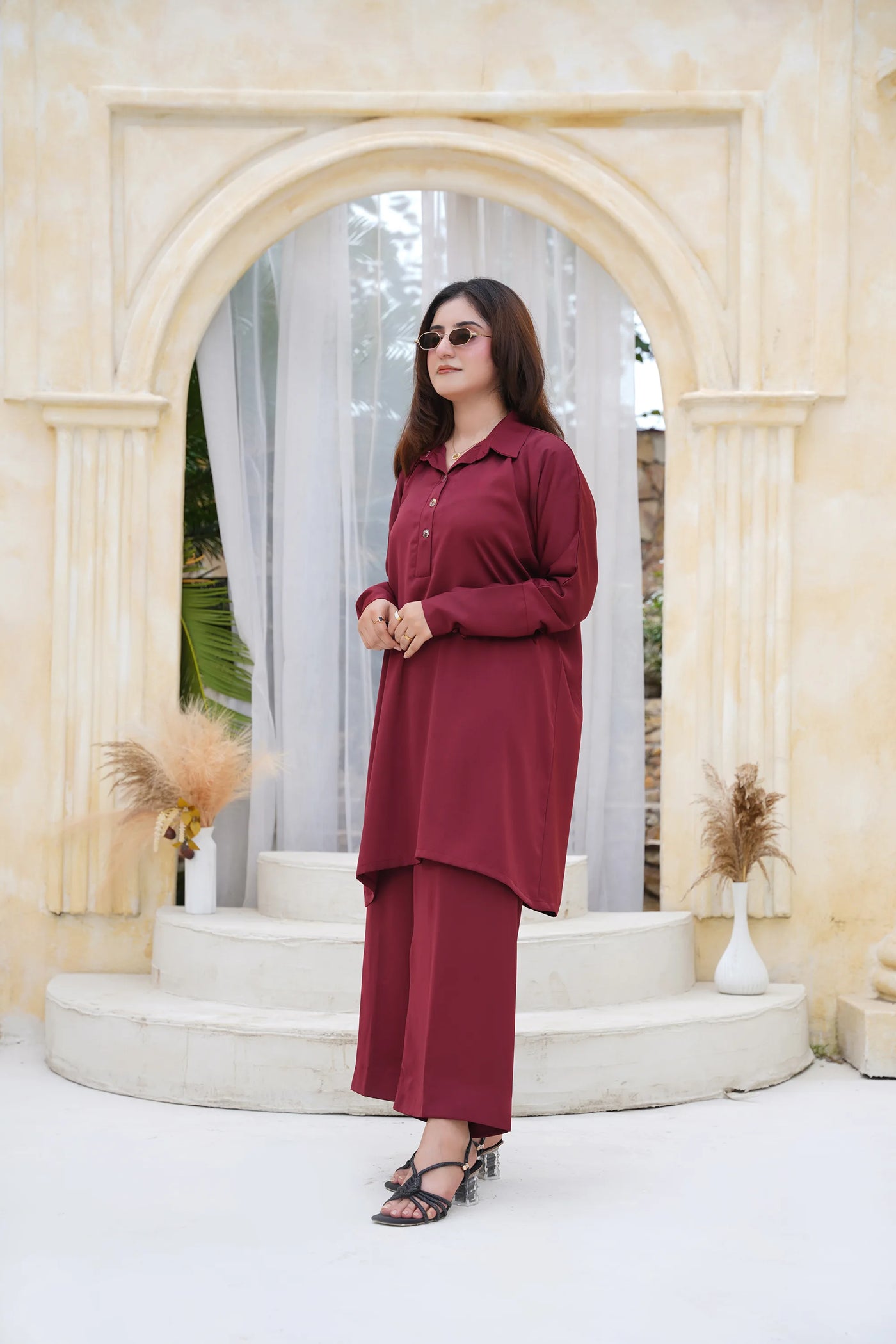 Burgundy Bliss — alternate view | Sachi Vera Pakistan