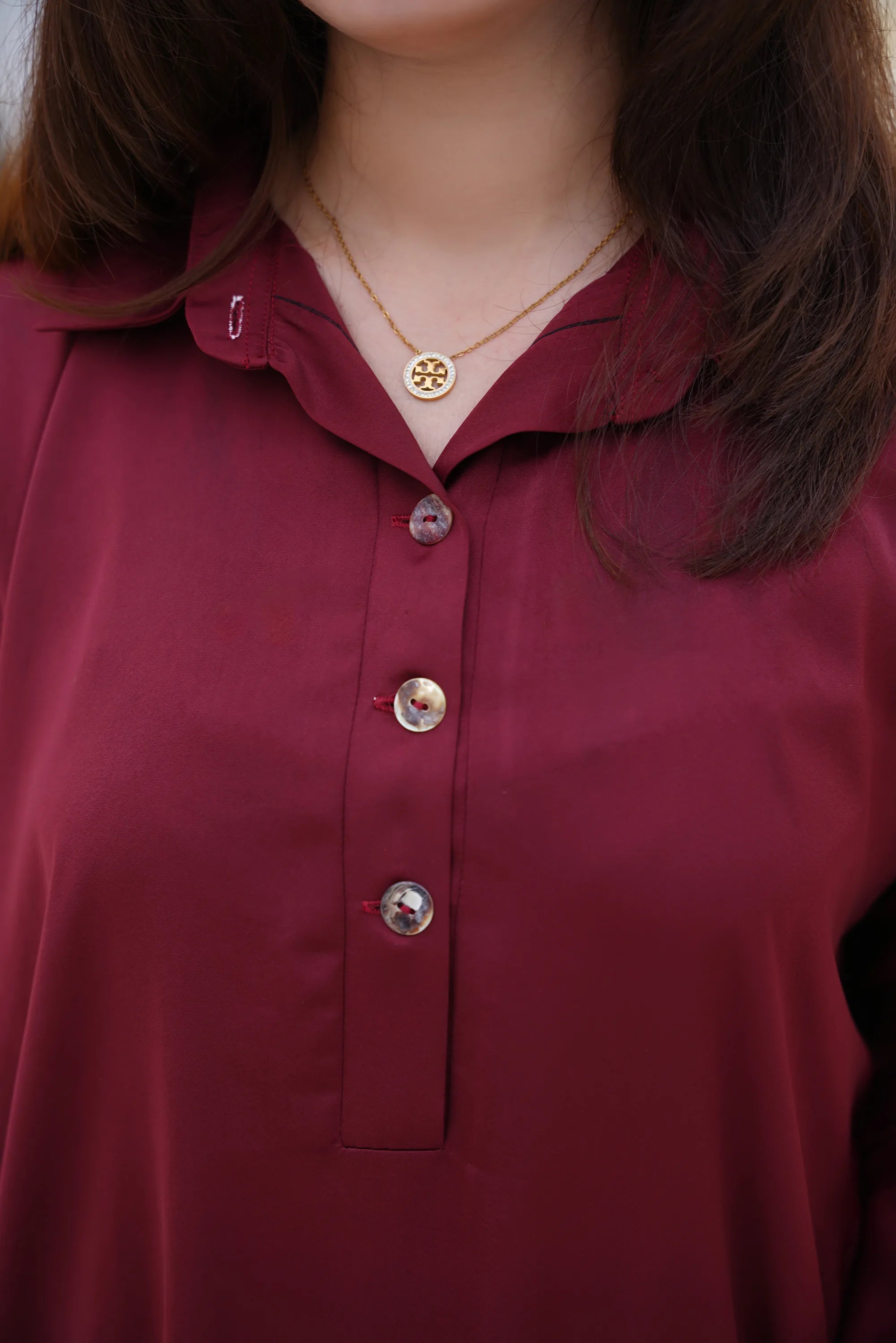 Burgundy Bliss — close-up | Sachi Vera Pakistan