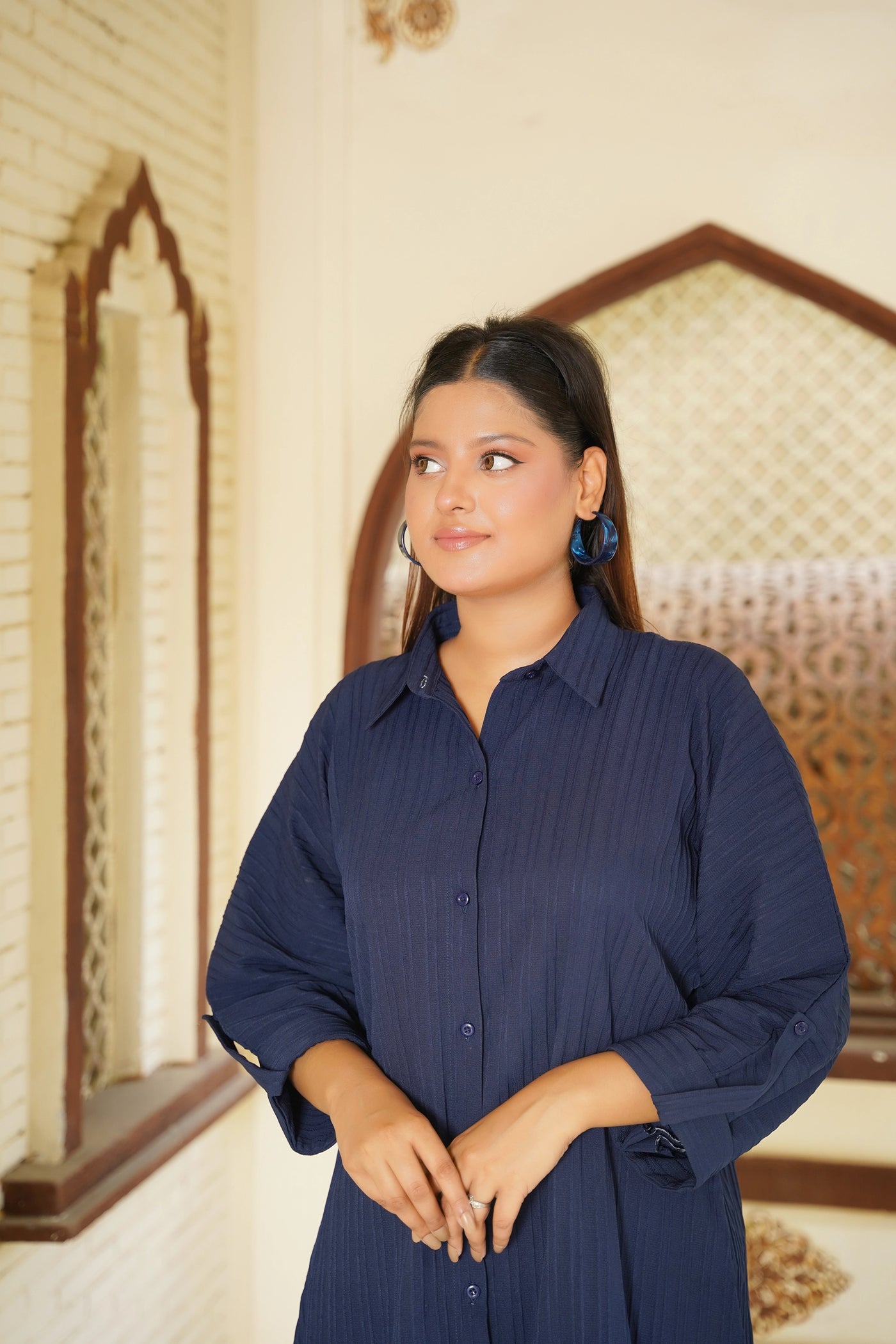 Deep Azure Blue — full look | Sachi Vera Pakistan