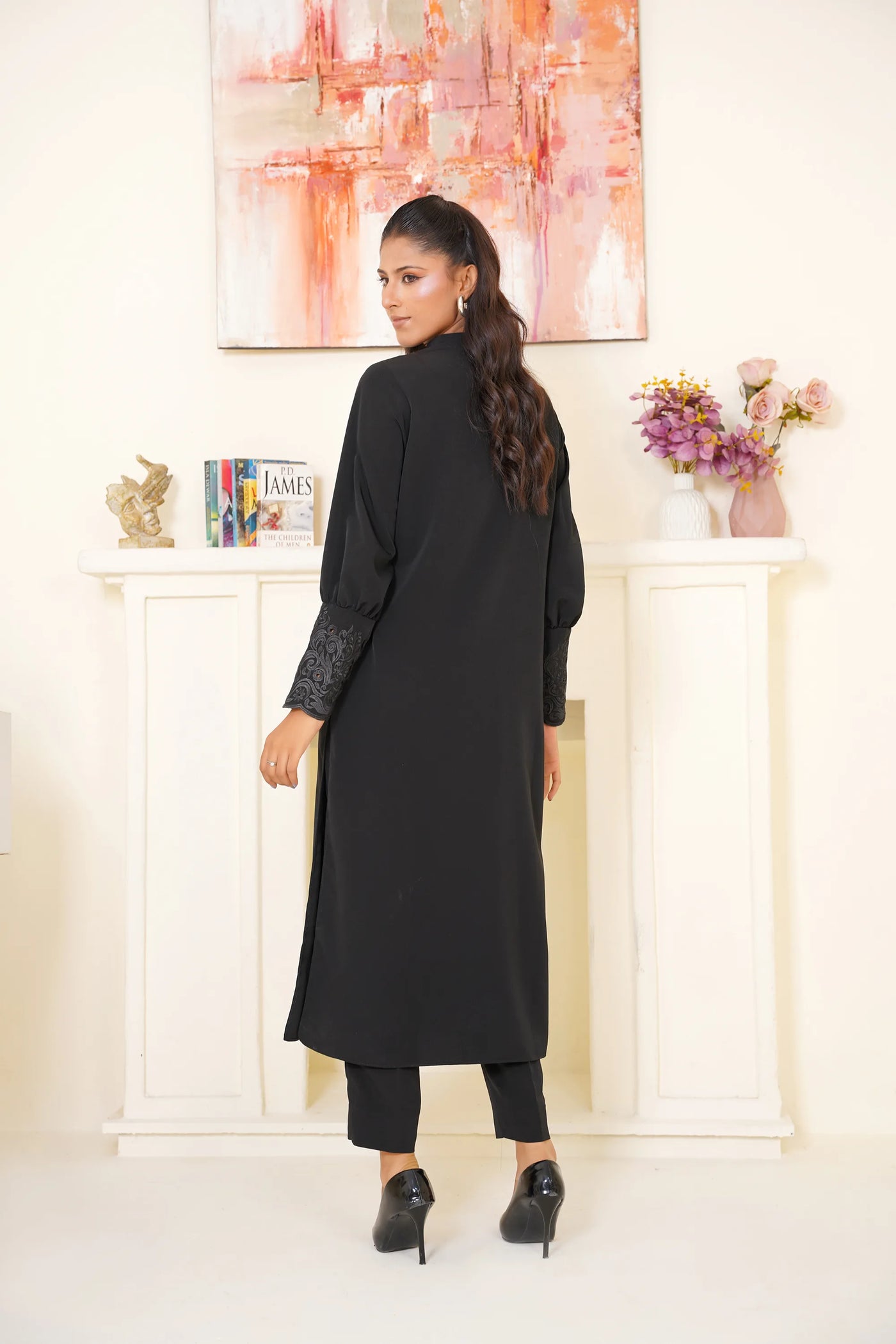 Black Luxe — back view | Sachi Vera Pakistan