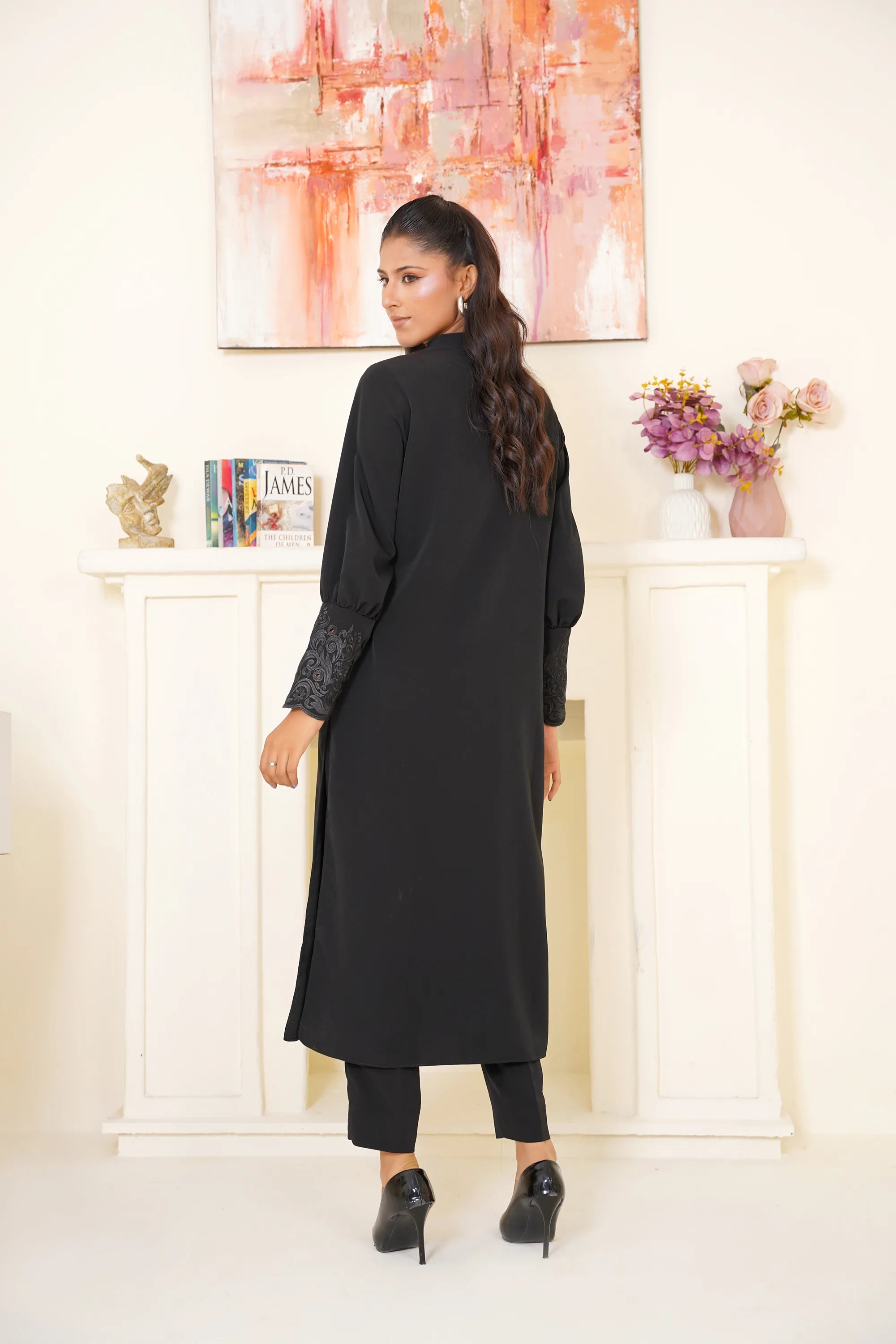 Black Luxe — back view | Sachi Vera Pakistan