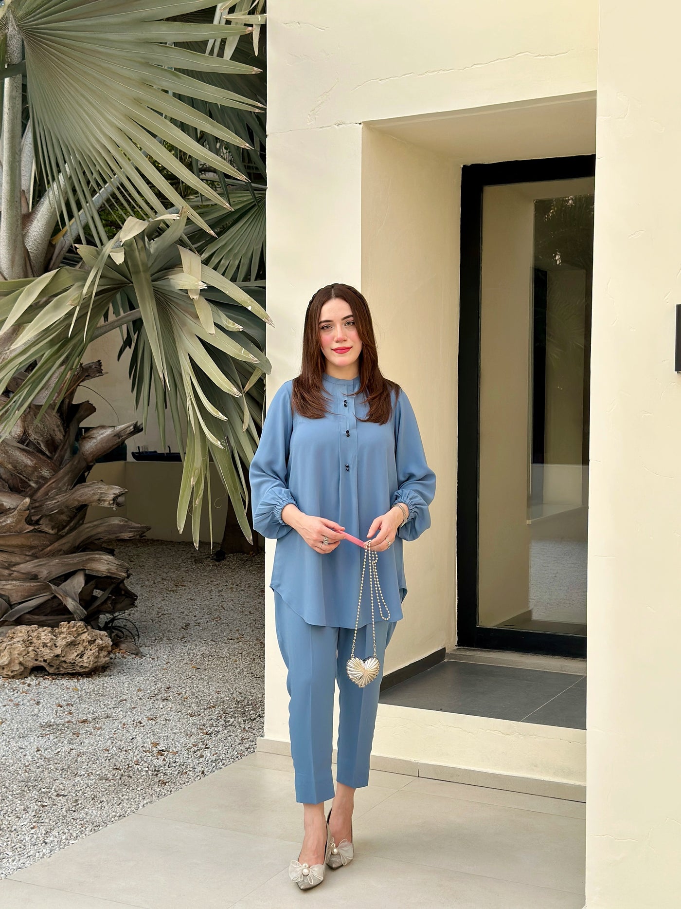 Serene Sky Blue — front view | Sachi Vera Pakistan